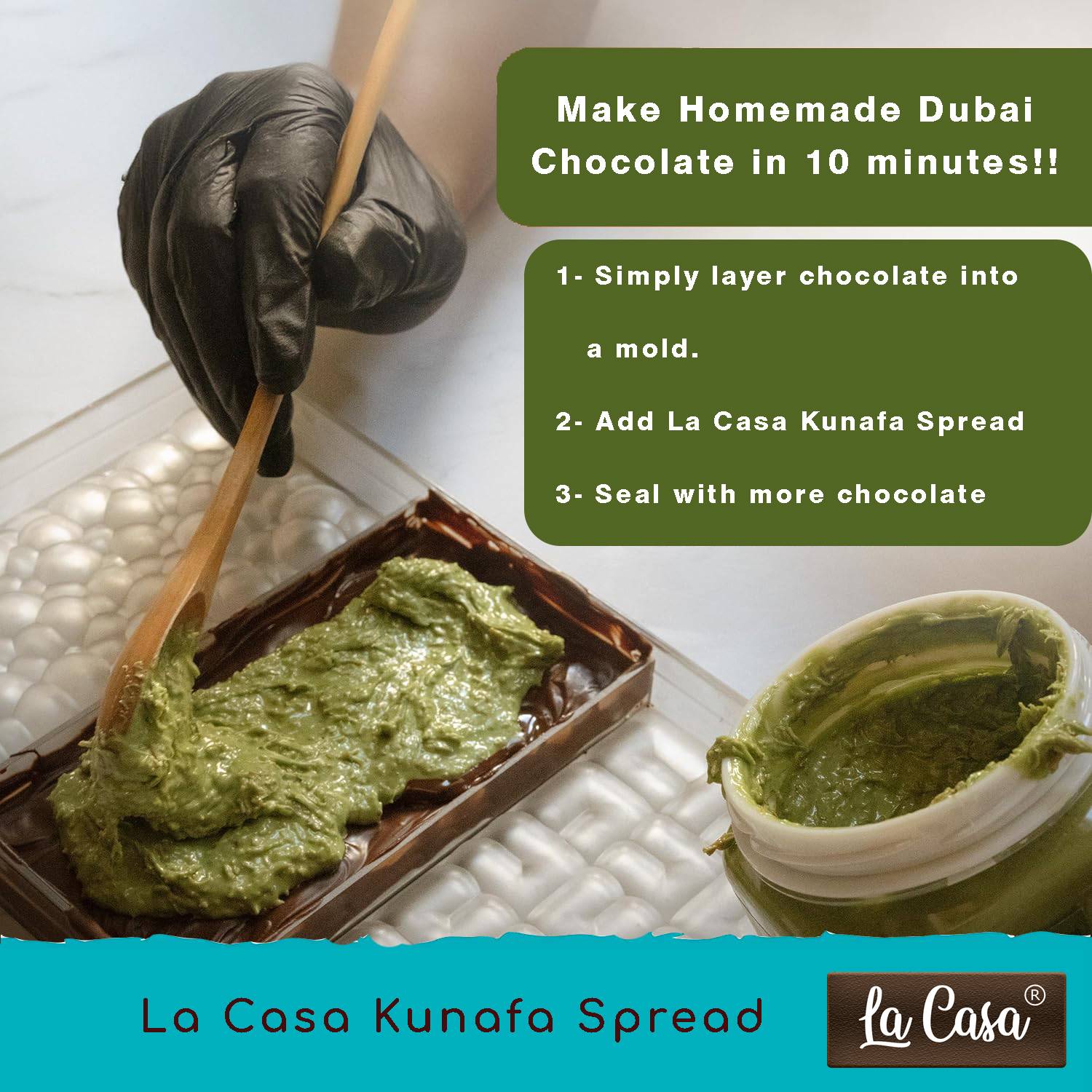 La Casa Kunafa Pistachio Spread 330g - Image 5