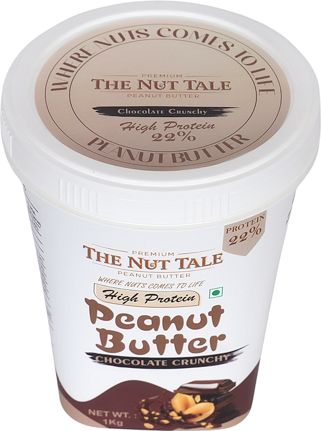 Image of The Nut Tale Nut Tale Cookies & Cream Peanut Butter 1 kg | Real Cookie | High Protein |