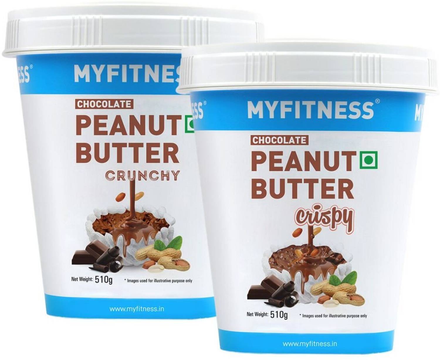 MYFITNESS Chocolate Crunchy & Crispy Peanut Butter Combo