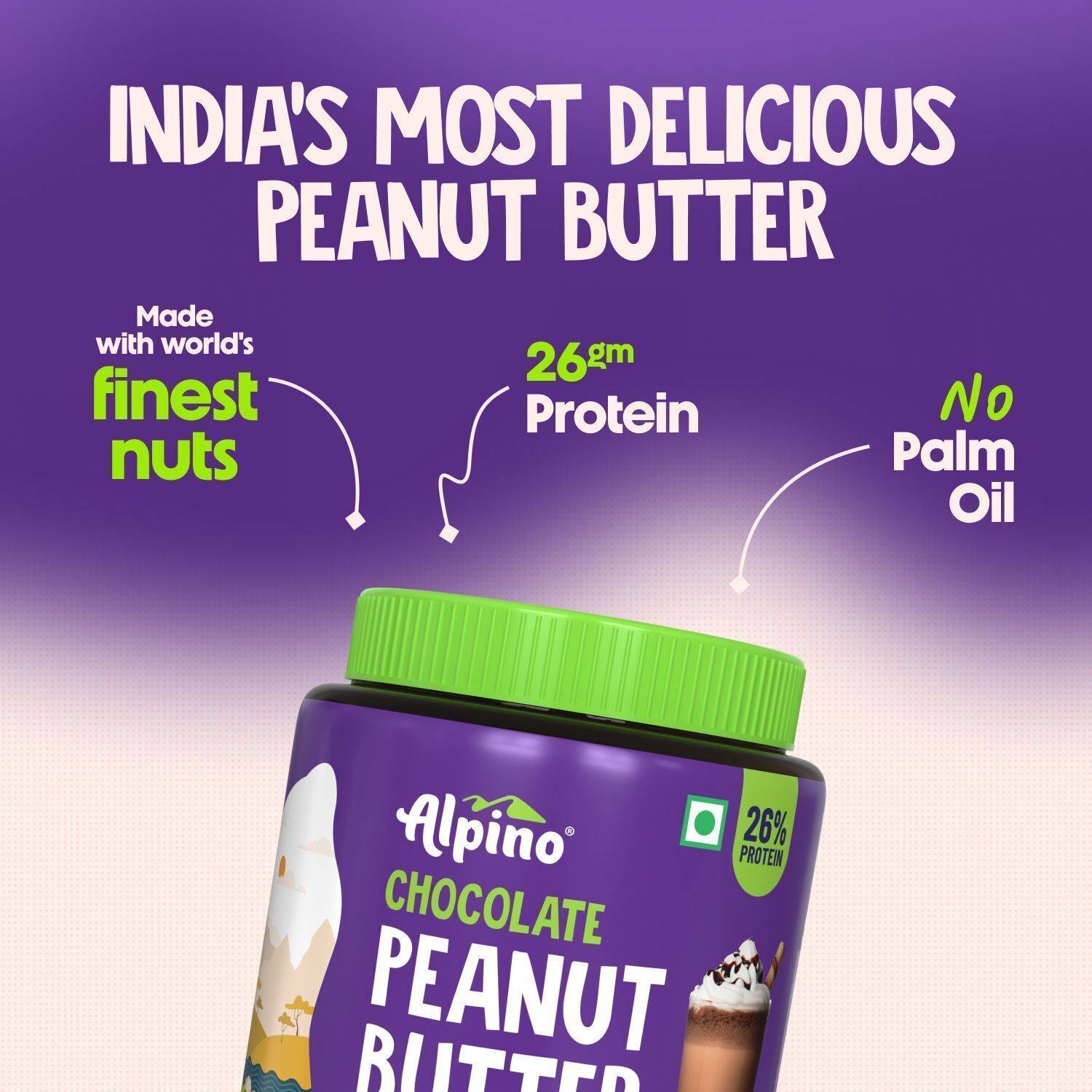ALPINO Chocolate Peanut Butter Smooth 4 Pack of 2 · 2 kg (4 kg total) - Image 2