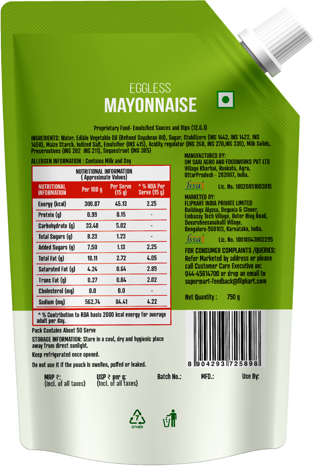Image of Delish by Flipkart Eggless Mayonnaise