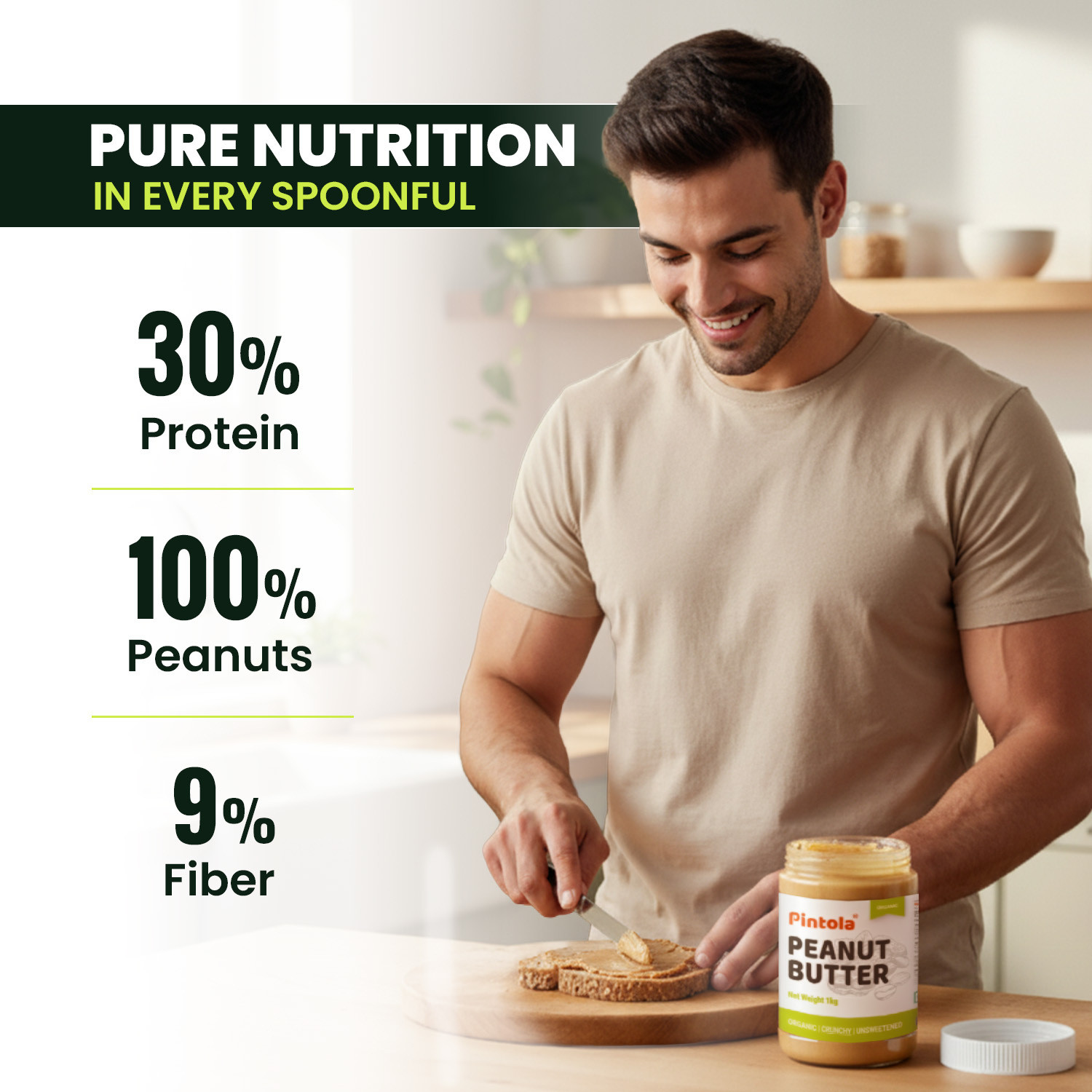 Image of Pintola Organic Peanut Butter (Crunchy) (Unsweetened)