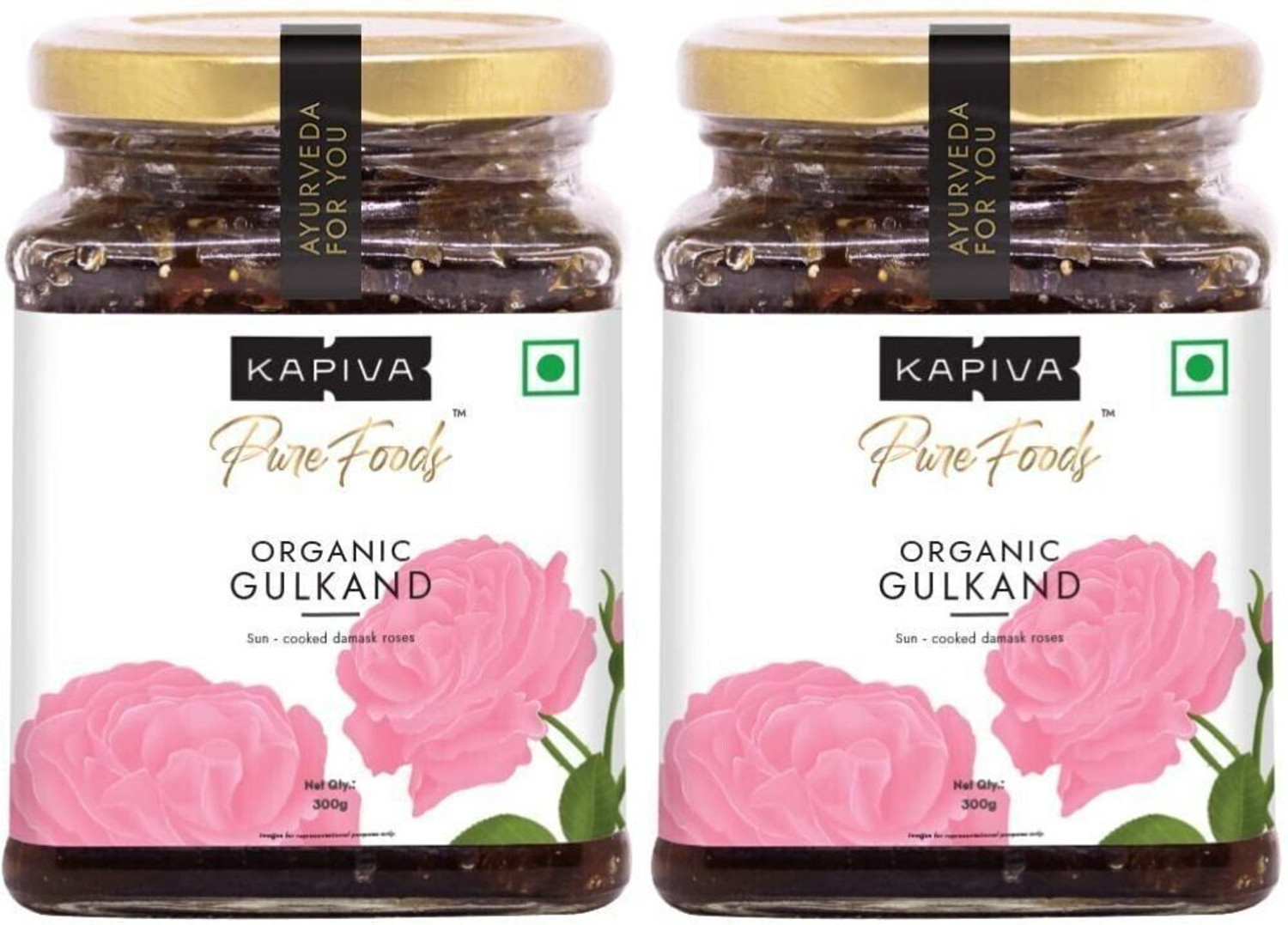 Image of Kapiva Organic Rose Gulkand Sun-Cooked with Mishri No Artificial Additives