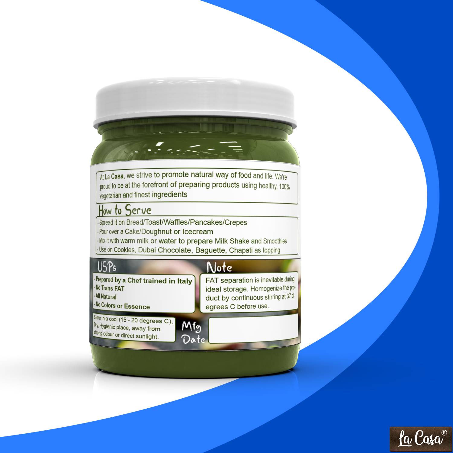 La Casa Kunafa Pistachio Spread 330g - Image 2