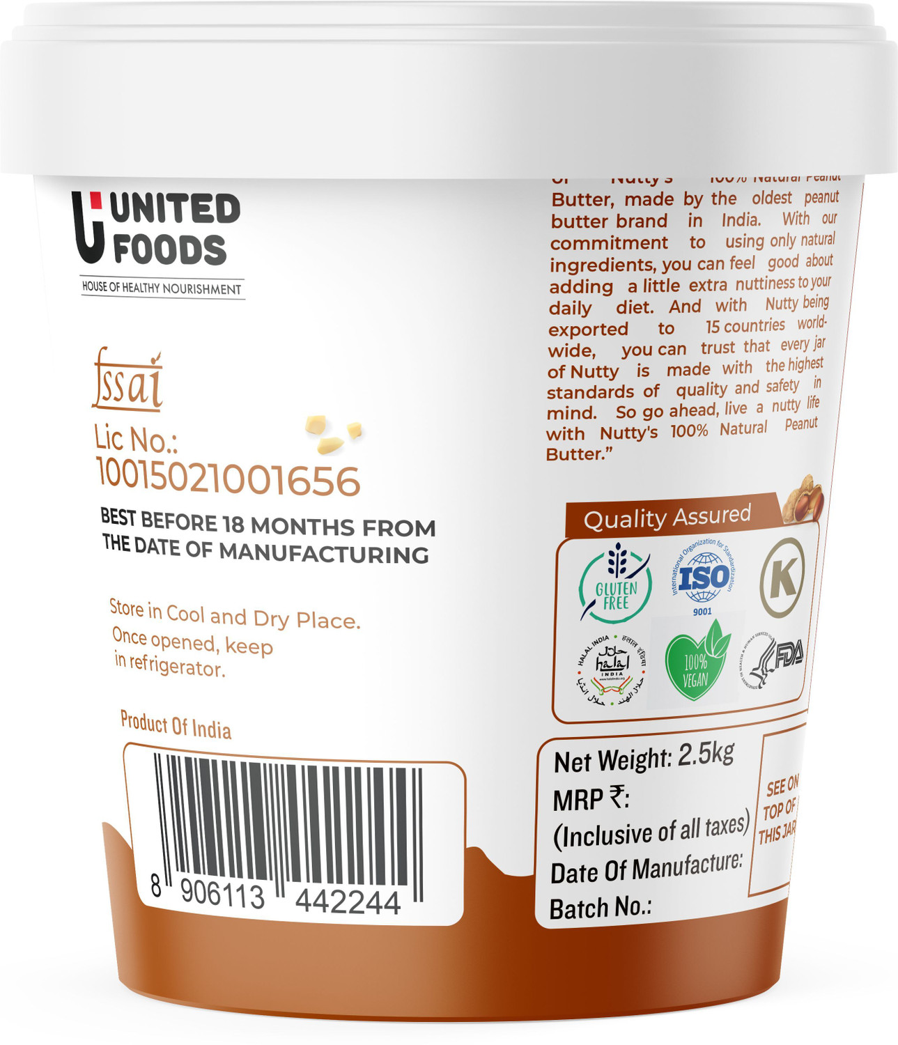 Image of Nutty Peanut Butter Dark Chocolate 2.5kg