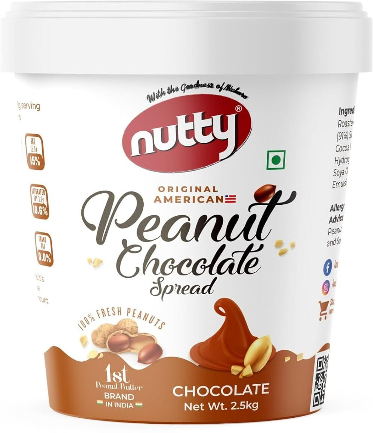 Image of Nutty Peanut Butter Dark Chocolate 2.5kg