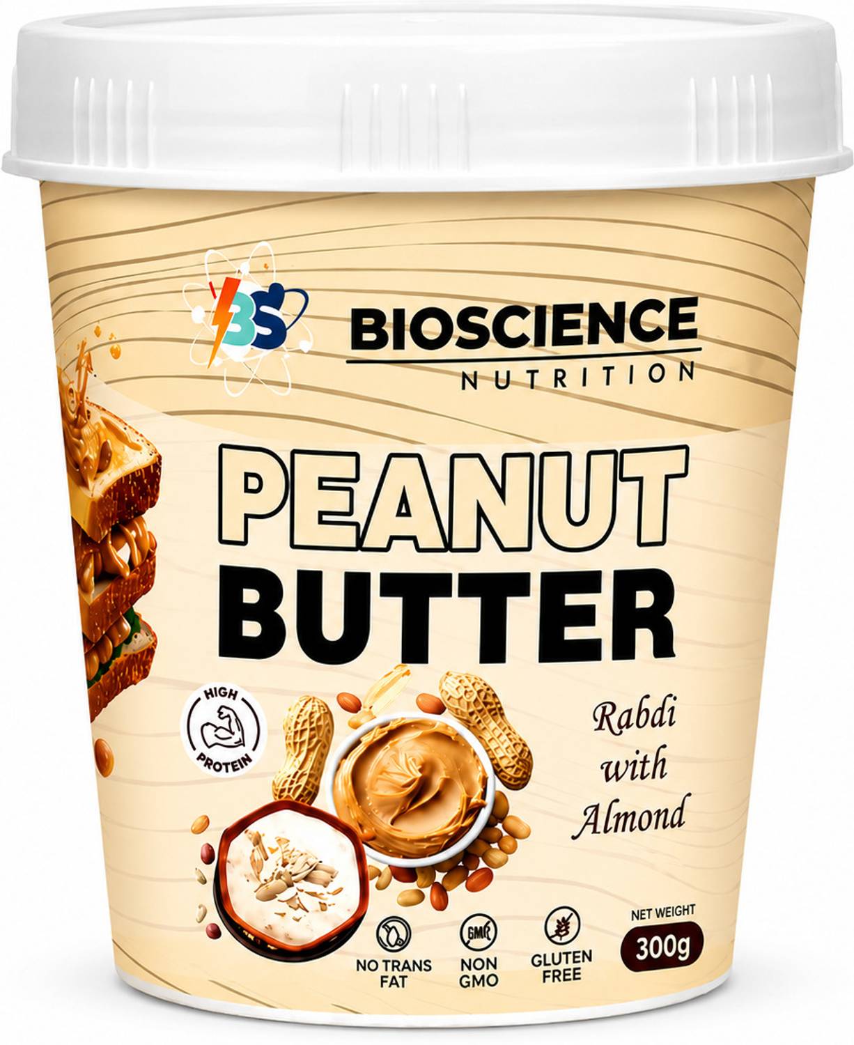 Bioscience Nutrition Rabdi with Almond Peanut Butter High Protein Spread