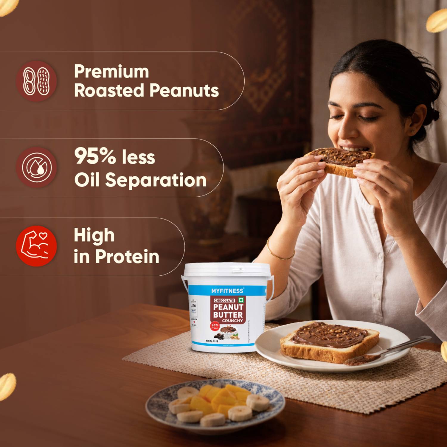 MYFITNESS Chocolate Peanut Butter Crunchy 26g - Image 3