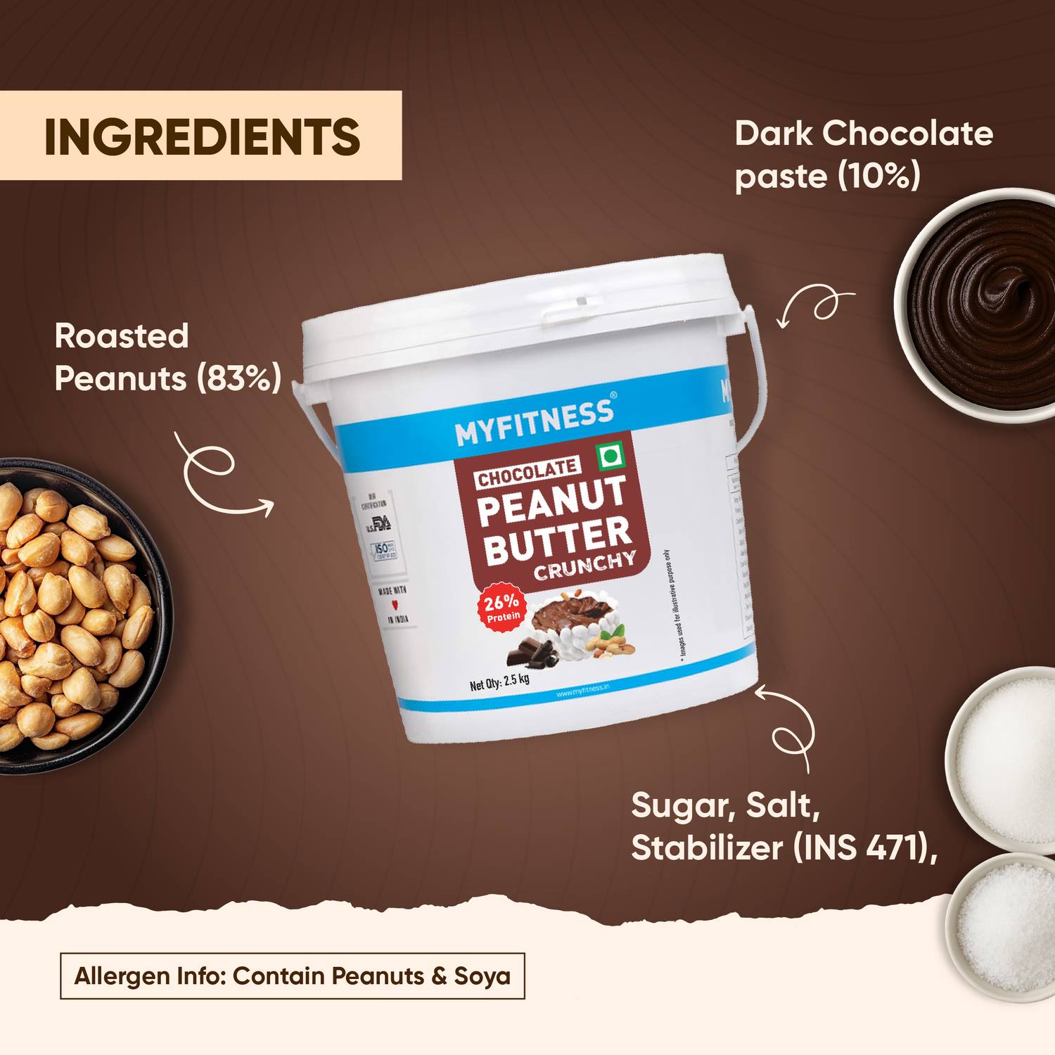 MYFITNESS Chocolate Peanut Butter Crunchy 26g - Image 5