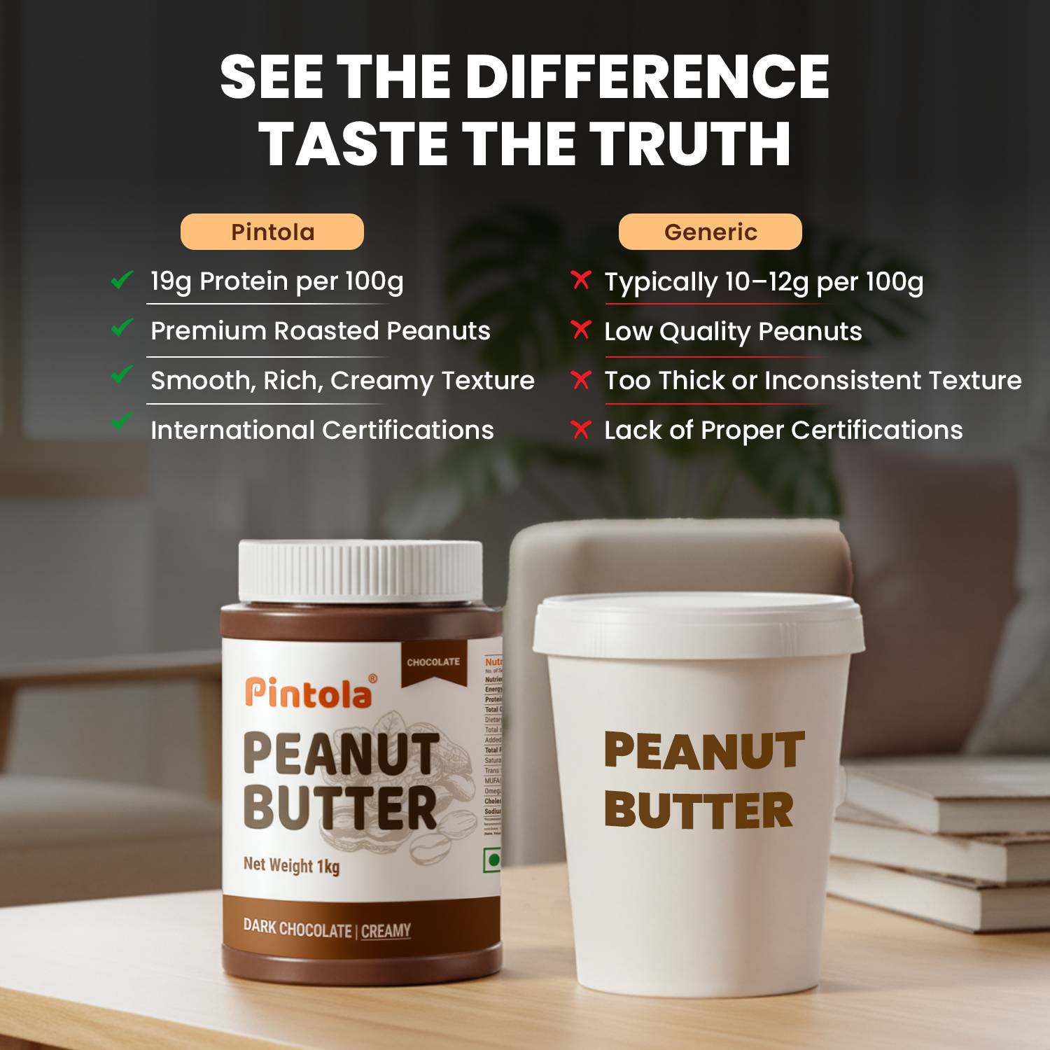 Pintola Dark Chocolate Peanut Butter (Creamy) 2.5 kg - Image 3
