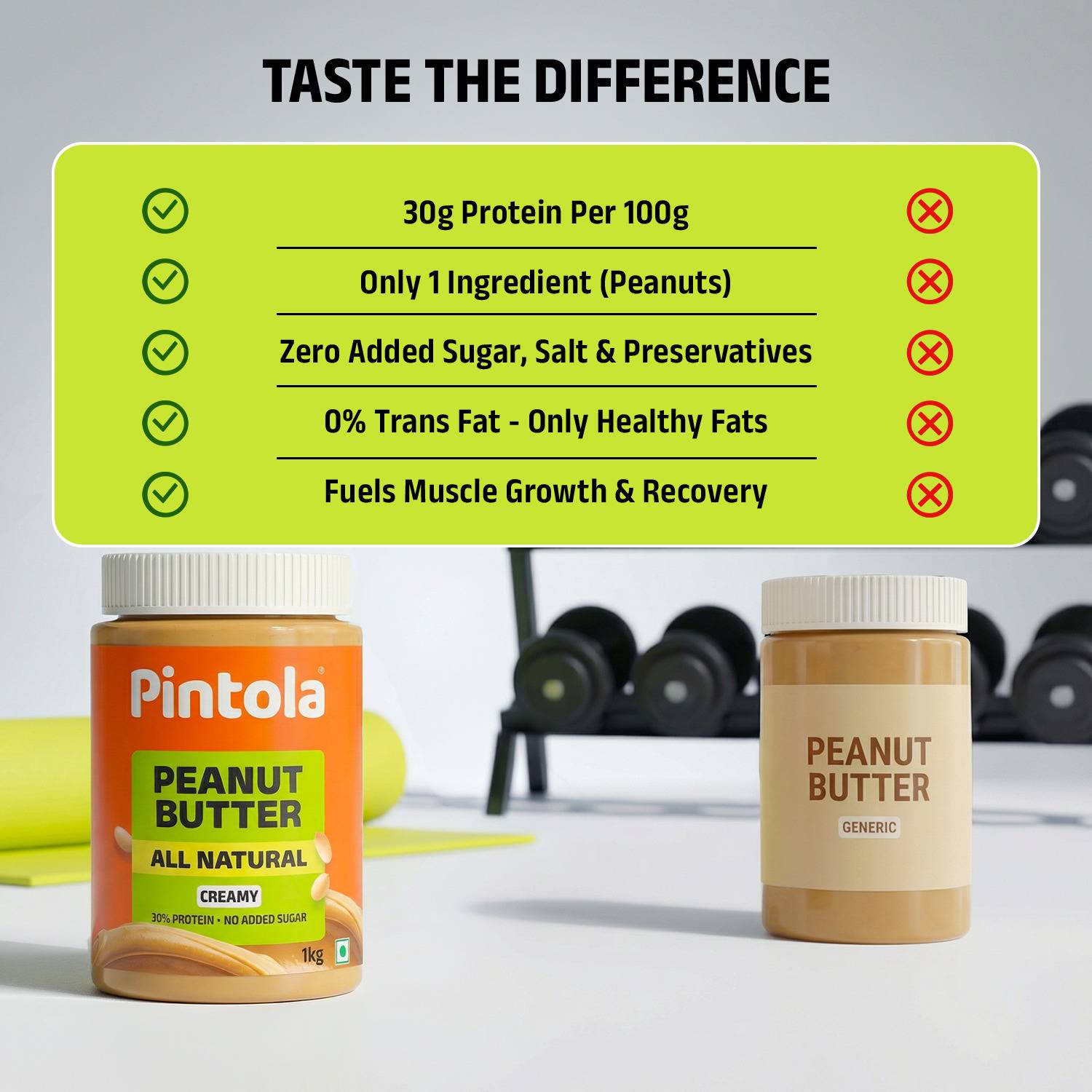 Pintola All Natural Peanut Butter (Creamy), Unsweetened, 150g - Image 5