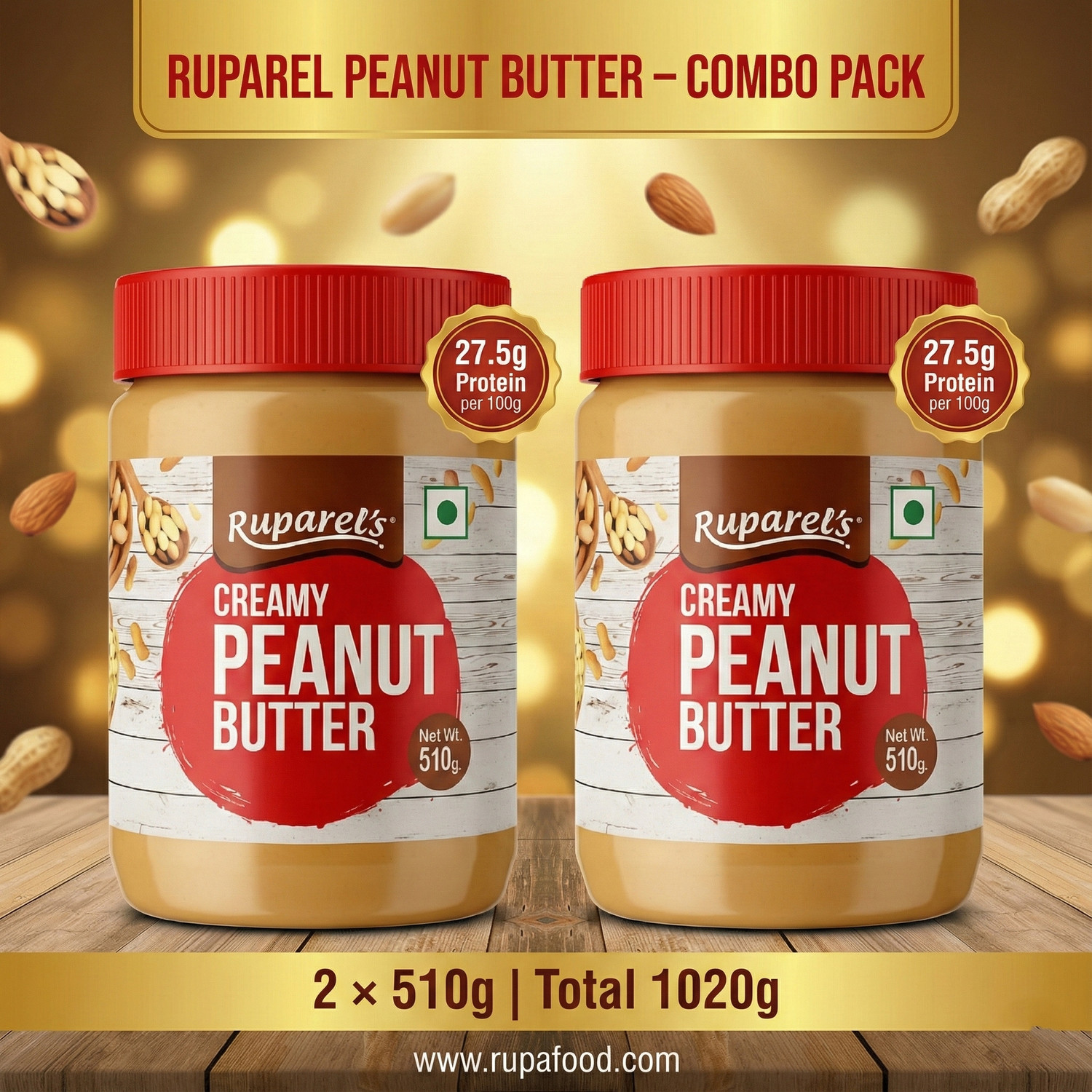Image of ruparel's SPECIAL COMBO PACK 510G CREAMY PEANUT BUTTER