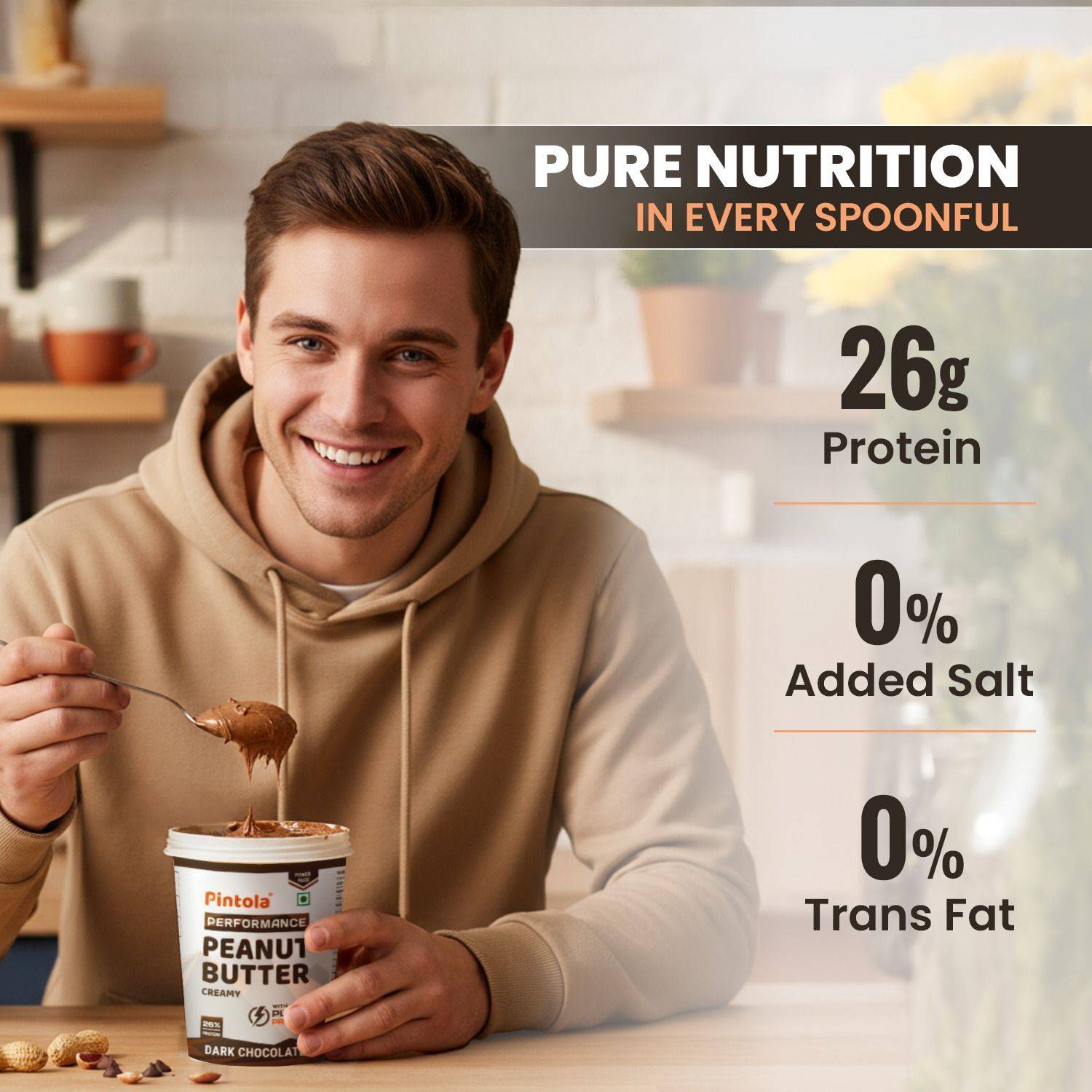 Pintola Dark Chocolate Peanut Butter 350g - Image 2