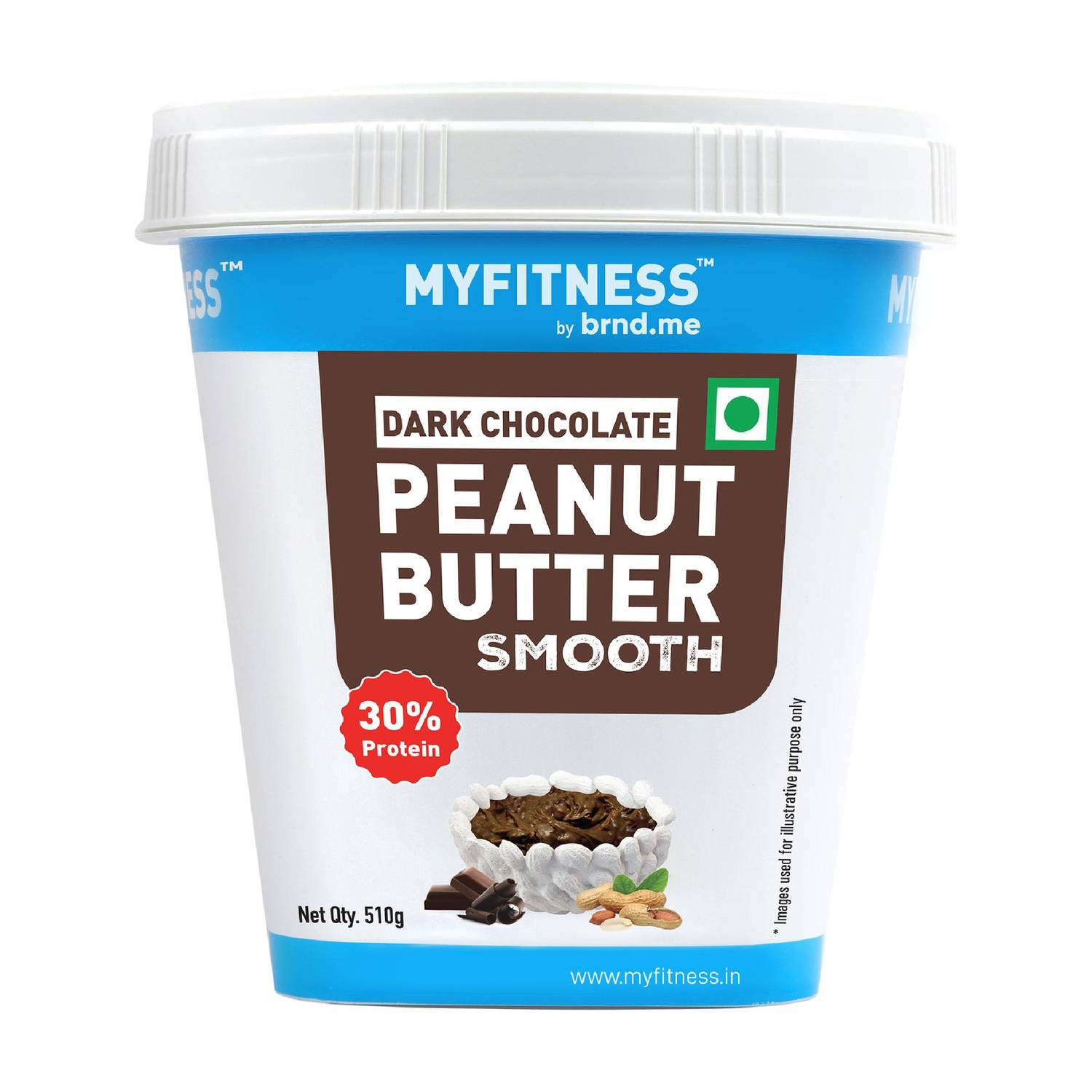MYFITNESS Peanut Butter Dark Chocolate Smooth Spread, 30g - Image 1