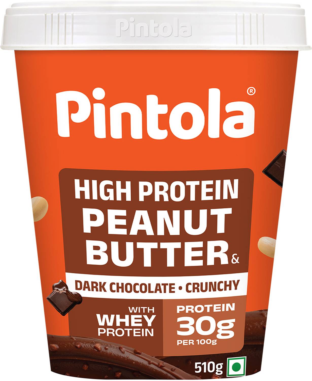 Pintola High Protein Peanut Butter Dark Chocolate (Crunchy) - Image 1