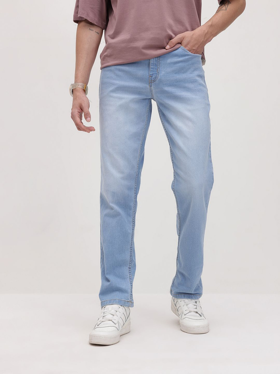 Image of Roadster Relaxed Fit Men Blue Jeans
