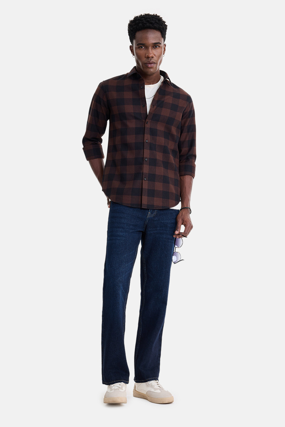 Image of Snitch Straight Fit Men Dark Blue Jeans