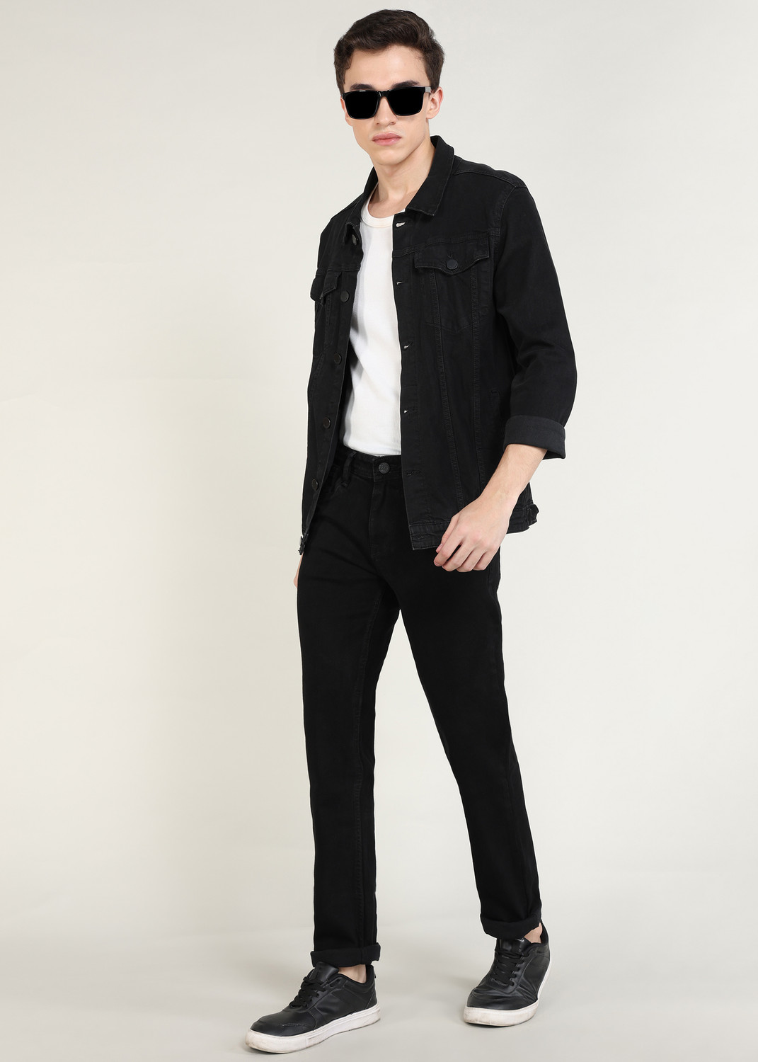 Image of INTEGRITI Men Slim Mid Rise Black Jeans