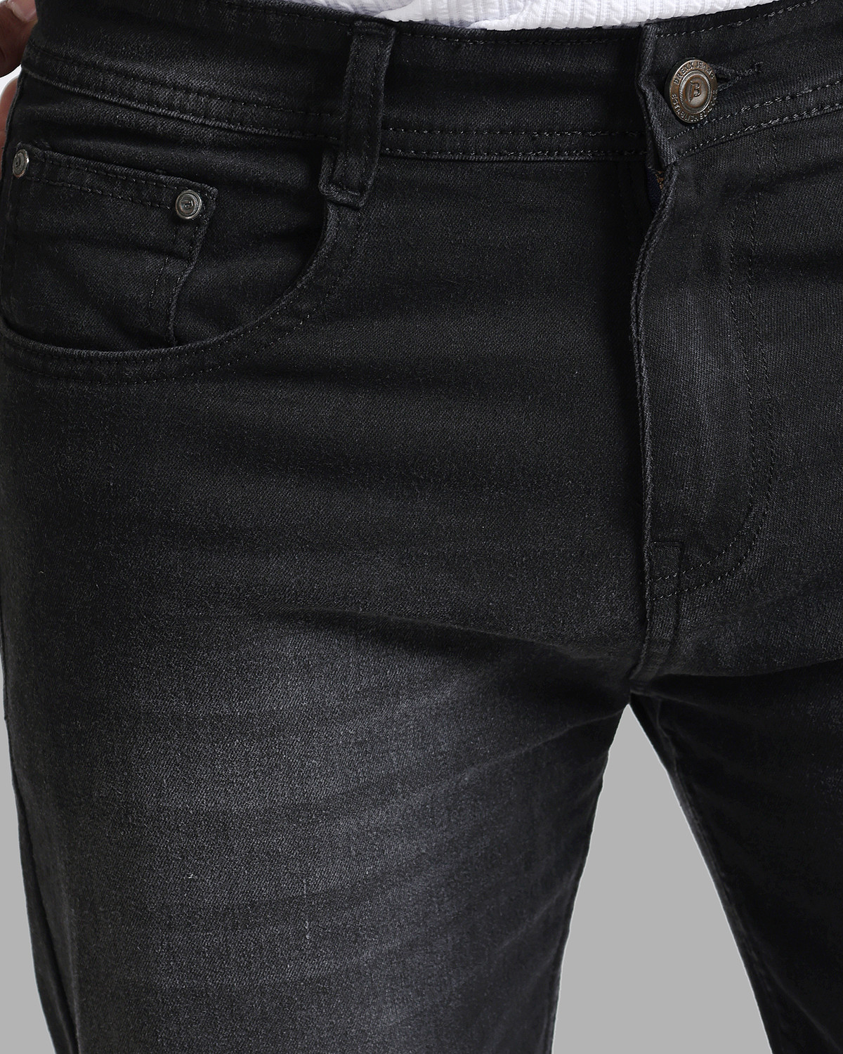 Image of METRONAUT Straight Fit Men Black Jeans