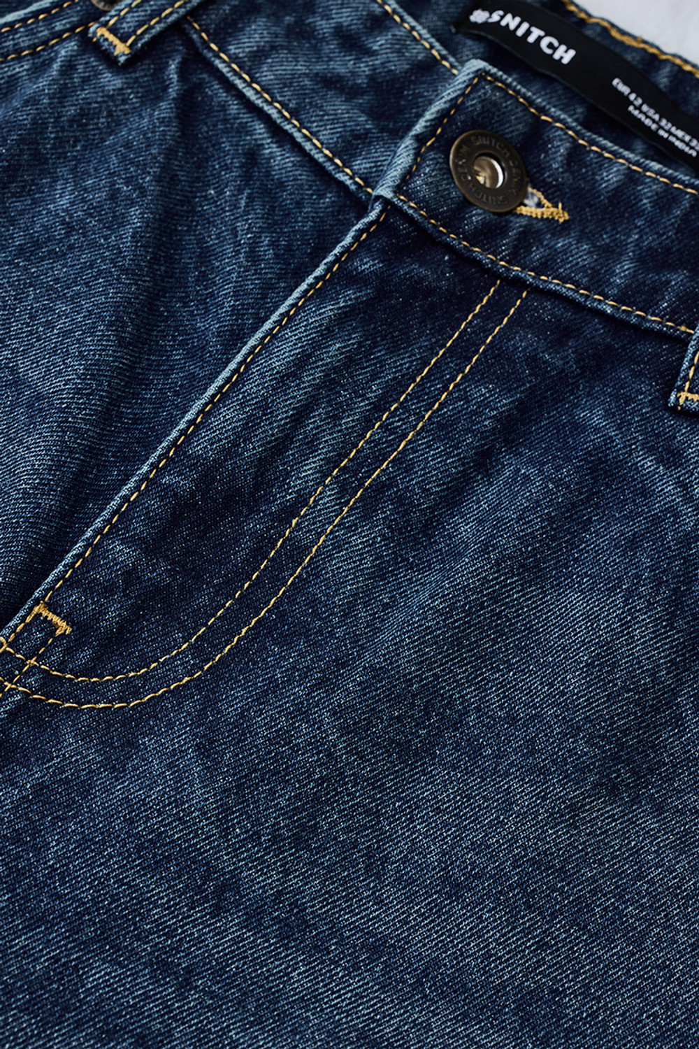 Image of Snitch Loose Fit Men Dark Blue Jeans