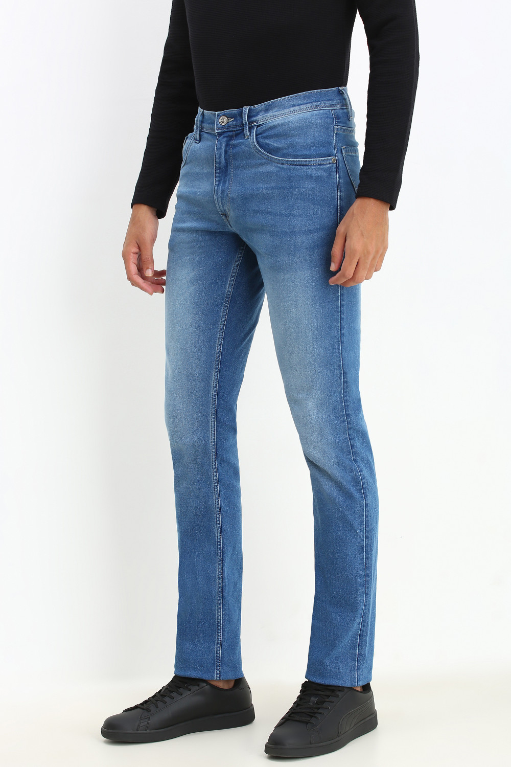 Image of Allen Solly Regular Men Blue Jeans