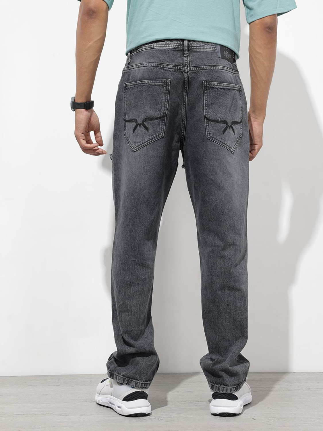 Image of Roadster Straight Fit Men Black Jeans