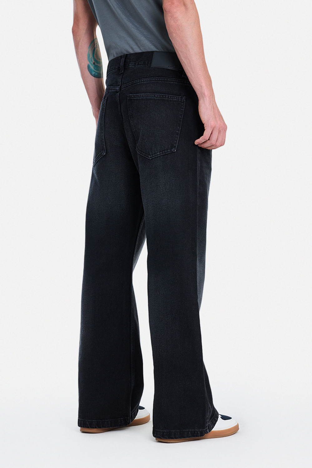 Image of Snitch Flared Men Black Jeans