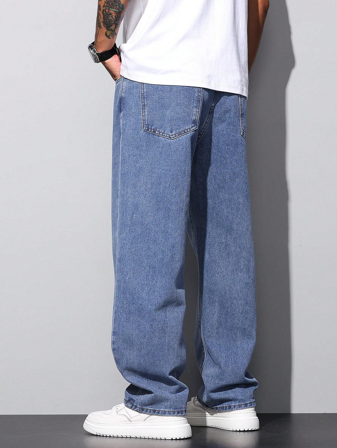 Image of DENIM LOOK Loose Fit Men Light Blue Jeans