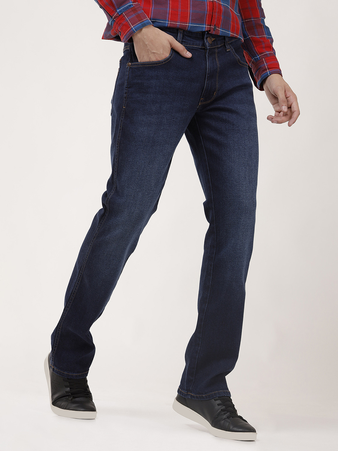 Image of Wrangler Regular Men Blue Jeans