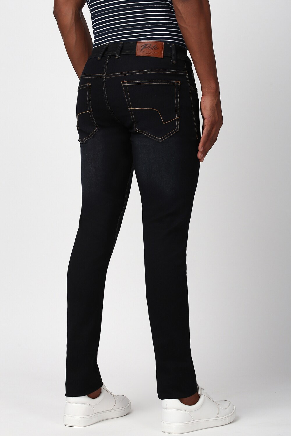 Image of PETER ENGLAND Skinny Men Black Jeans
