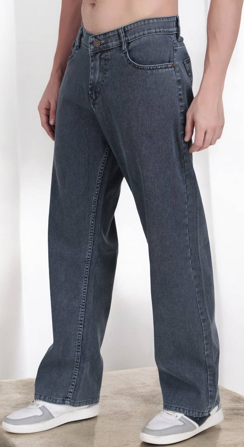 TRUE FADES Loose Fit Men Dark Grey Jeans