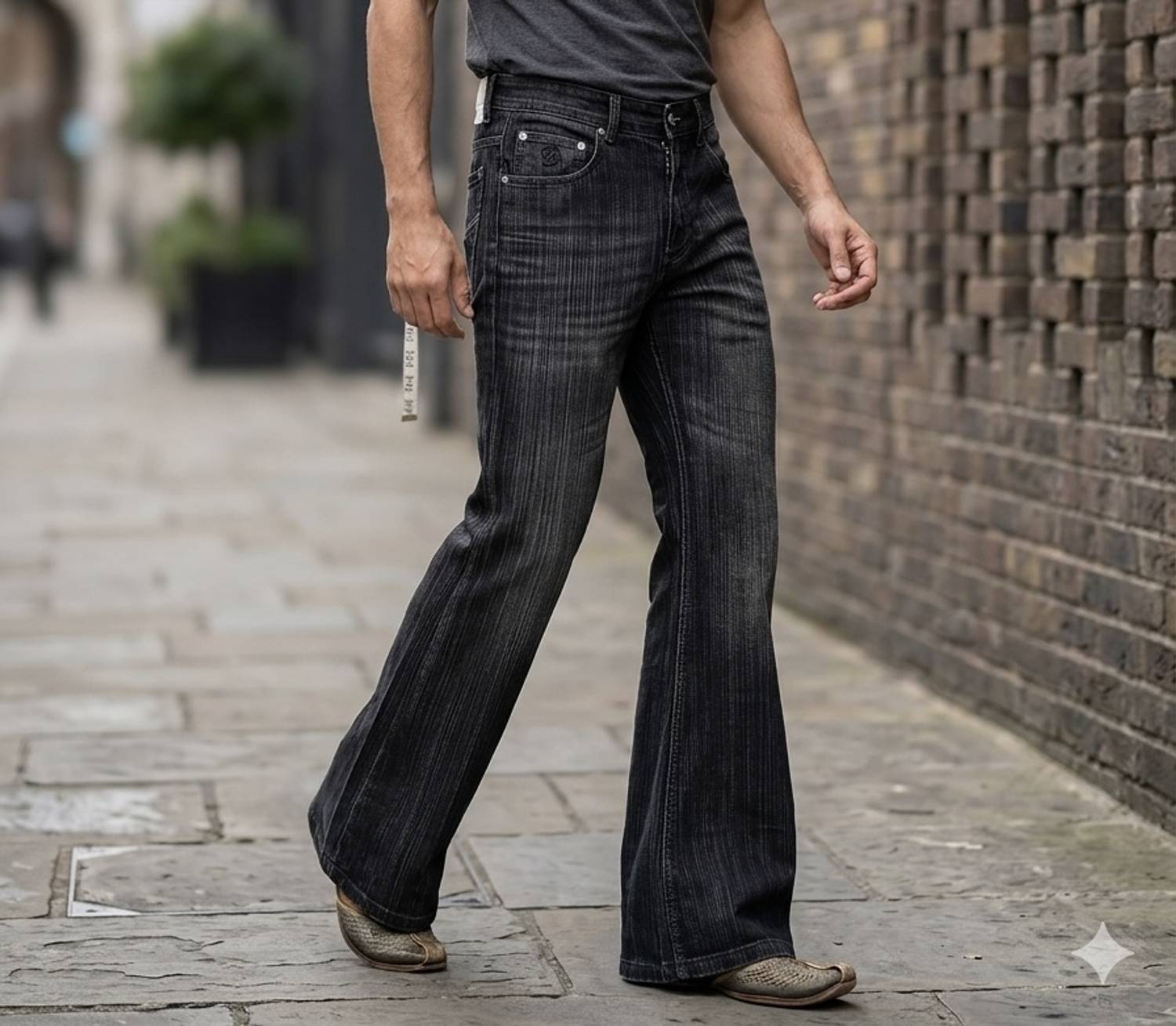 APJ Boot-Leg Men Dark Grey Jeans - Image 1