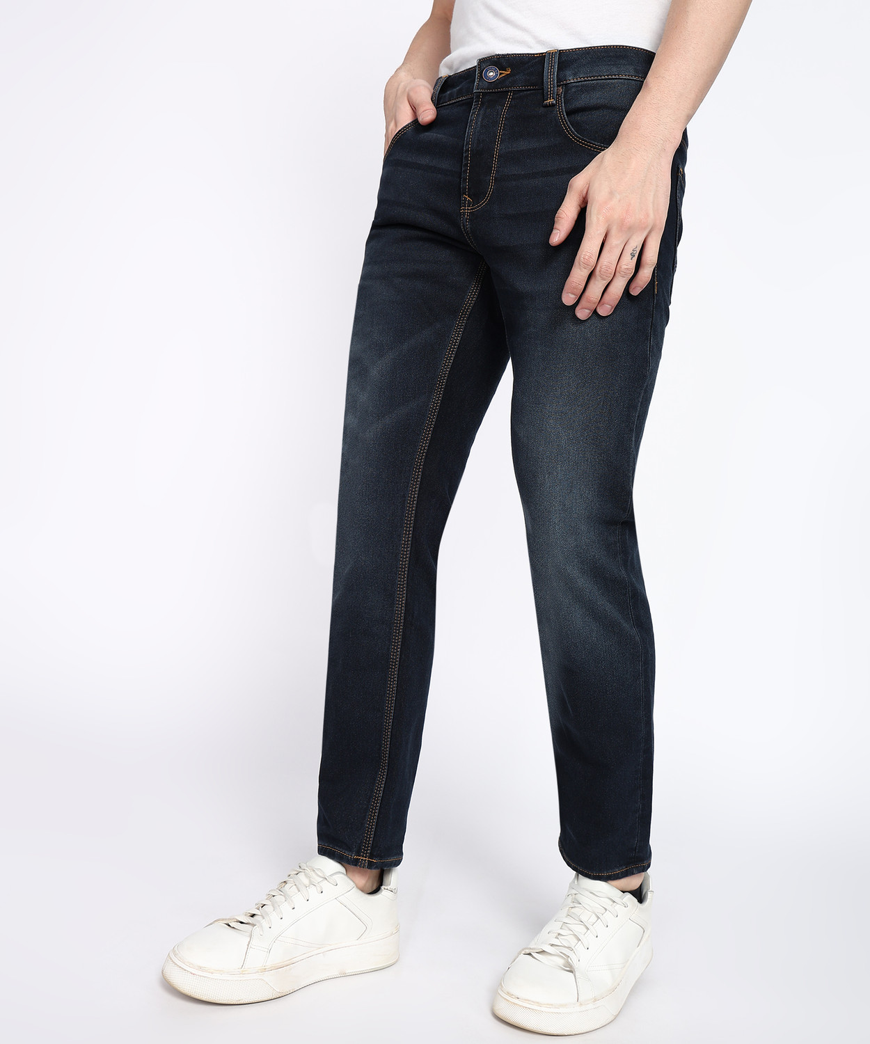 Image of Spykar Slim Men Blue Jeans