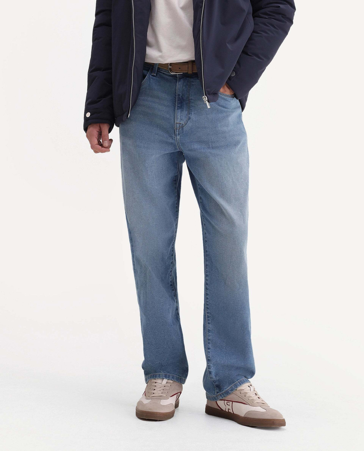 Image of RARE RABBIT Relaxed Fit Men Blue Jeans