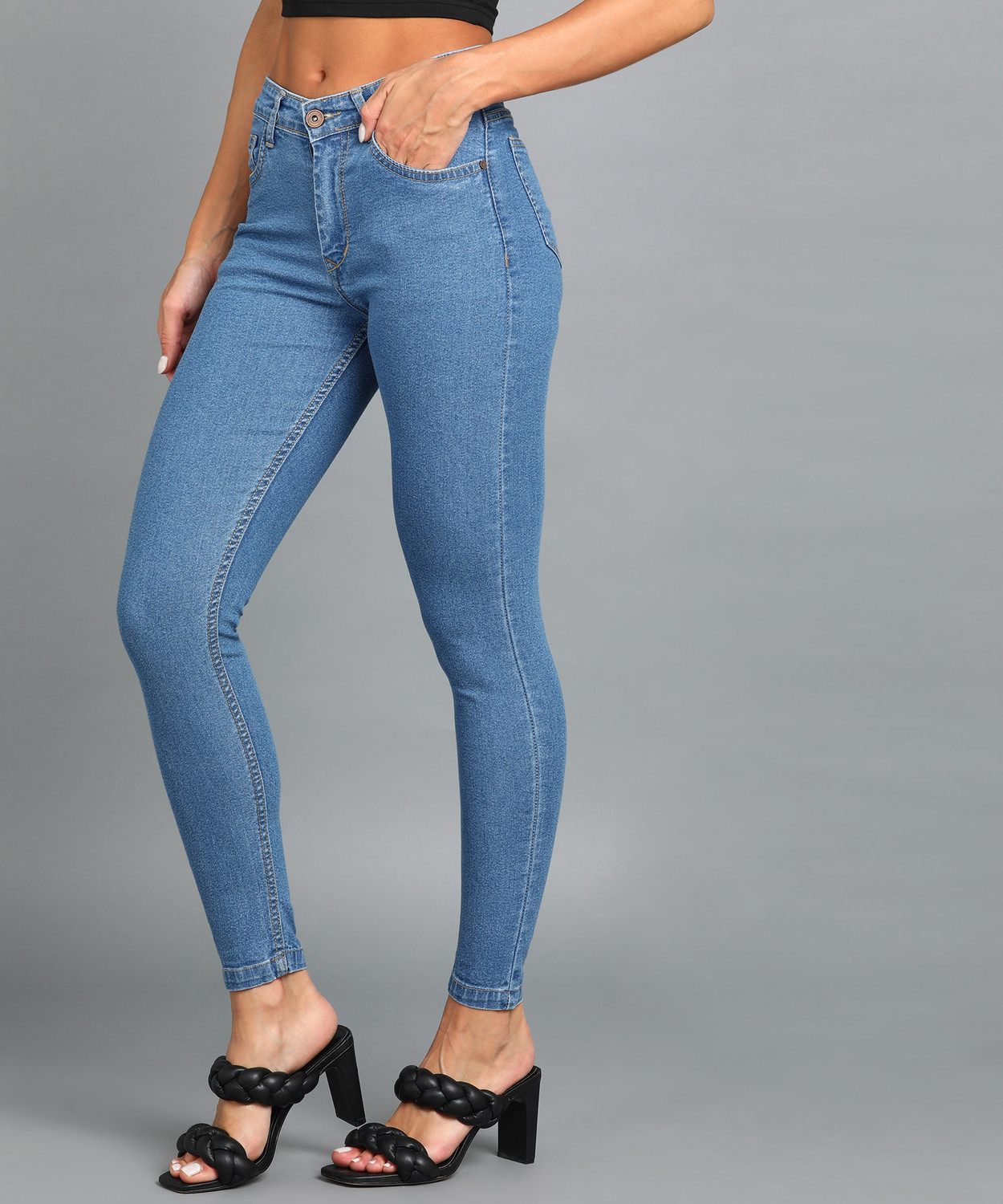 Image of Urbano Fashion Skinny Women Light Blue Jeans