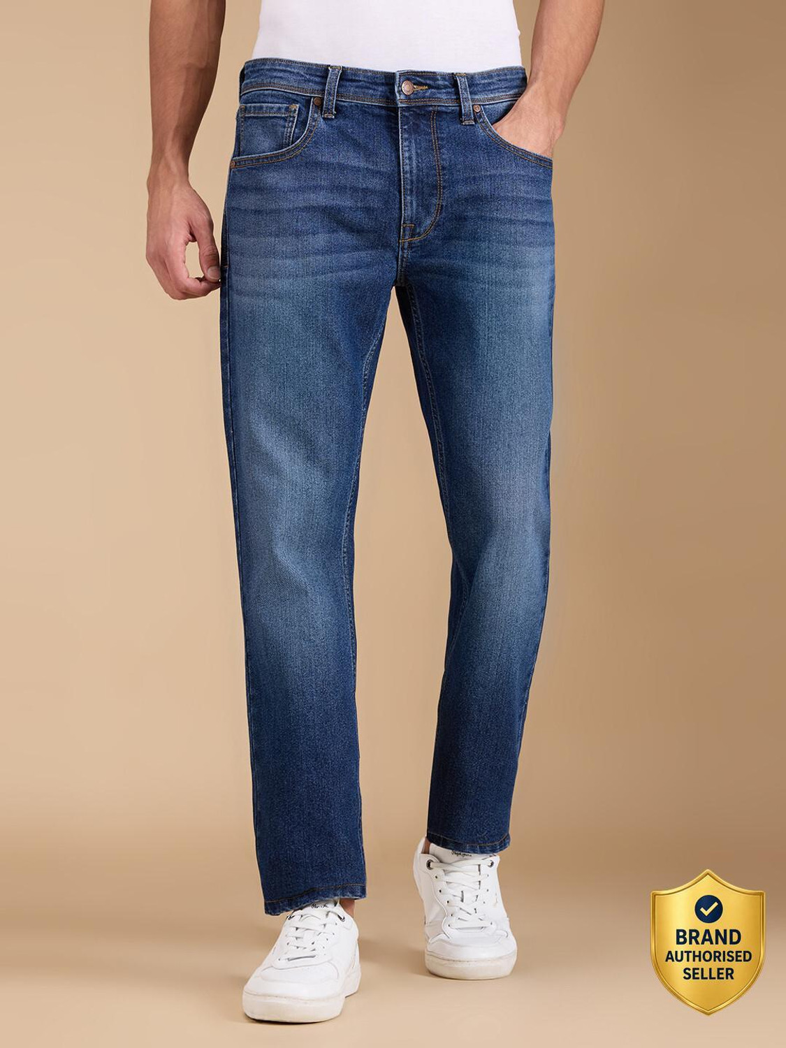 Image of Pepe Jeans Straight Fit Men Blue Jeans