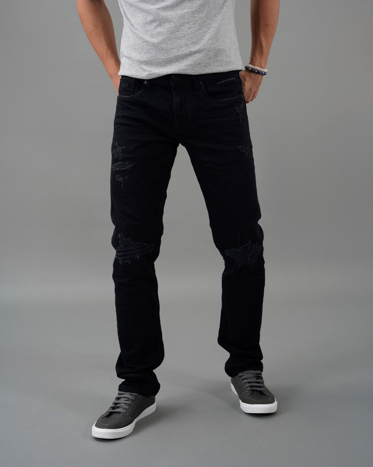 Image of ROOKIES Slim Men Black Jeans