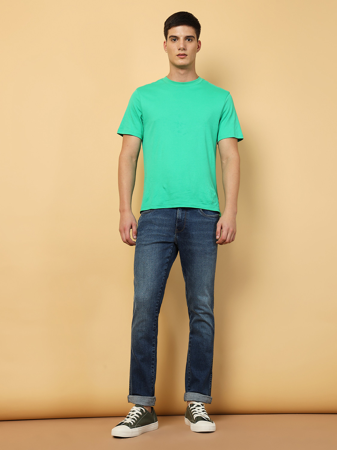 Image of Wrangler Slim Men Dark Blue Jeans