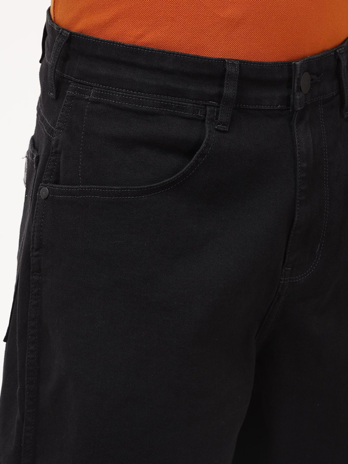 Image of Wrangler Loose Fit Men Black Jeans