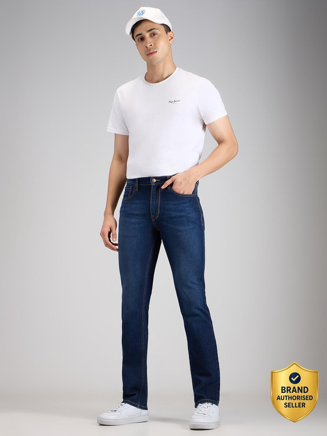 Image of Pepe Jeans Straight Fit Men Blue Jeans