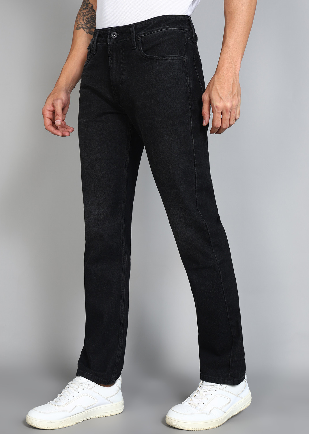 Image of KILLER Straight Fit Men Black Jeans