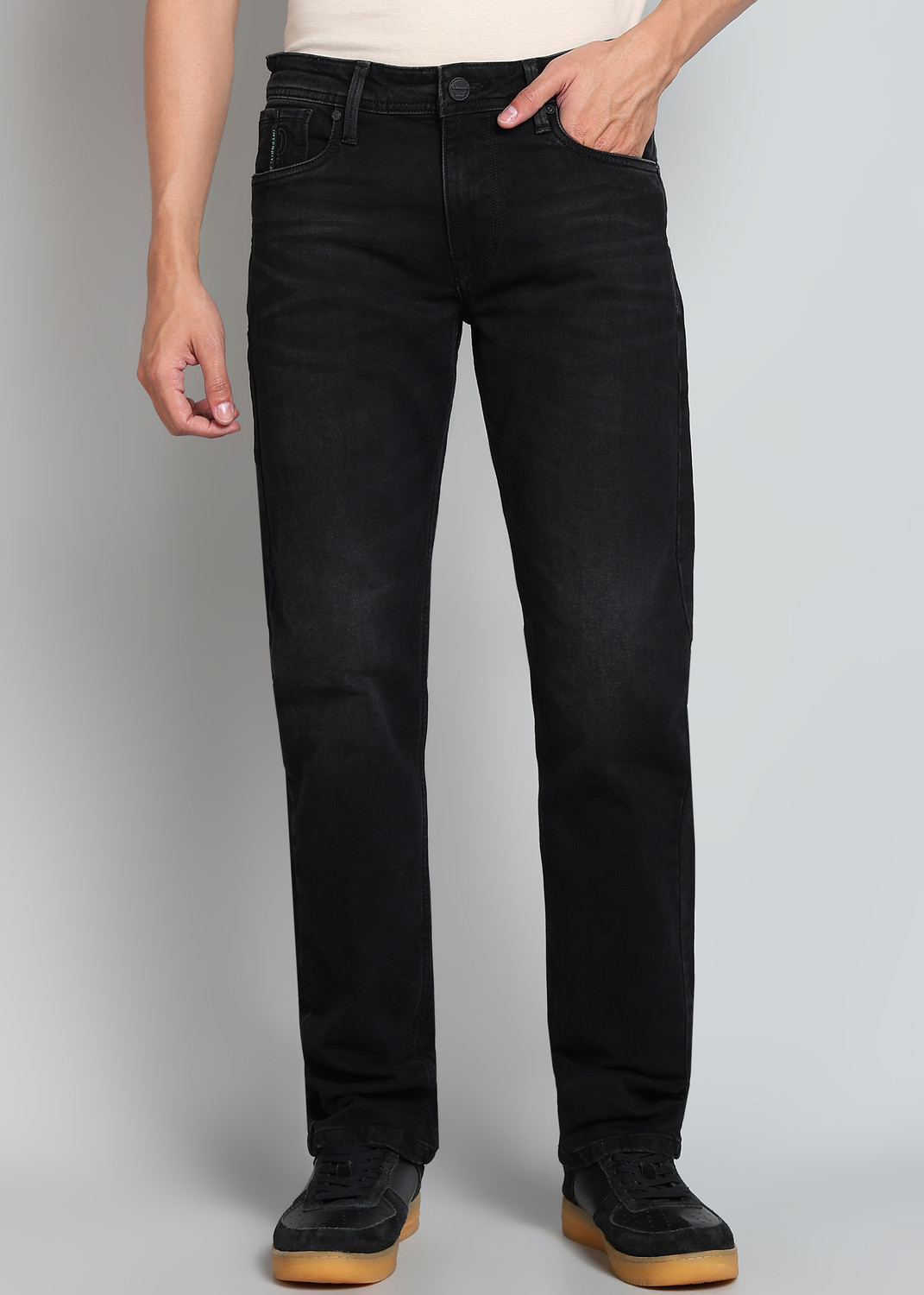 Image of INTEGRITI Straight Fit Men Black Jeans
