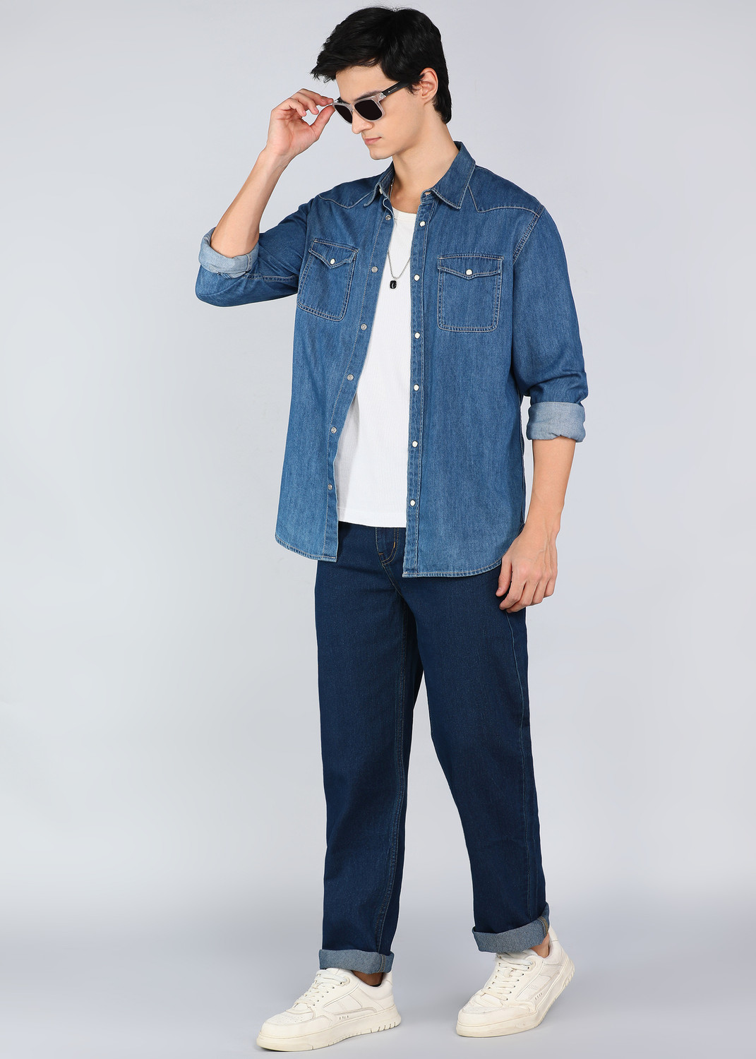 Image of R.Code by The Roadster Life Co. Regular Men Blue Jeans