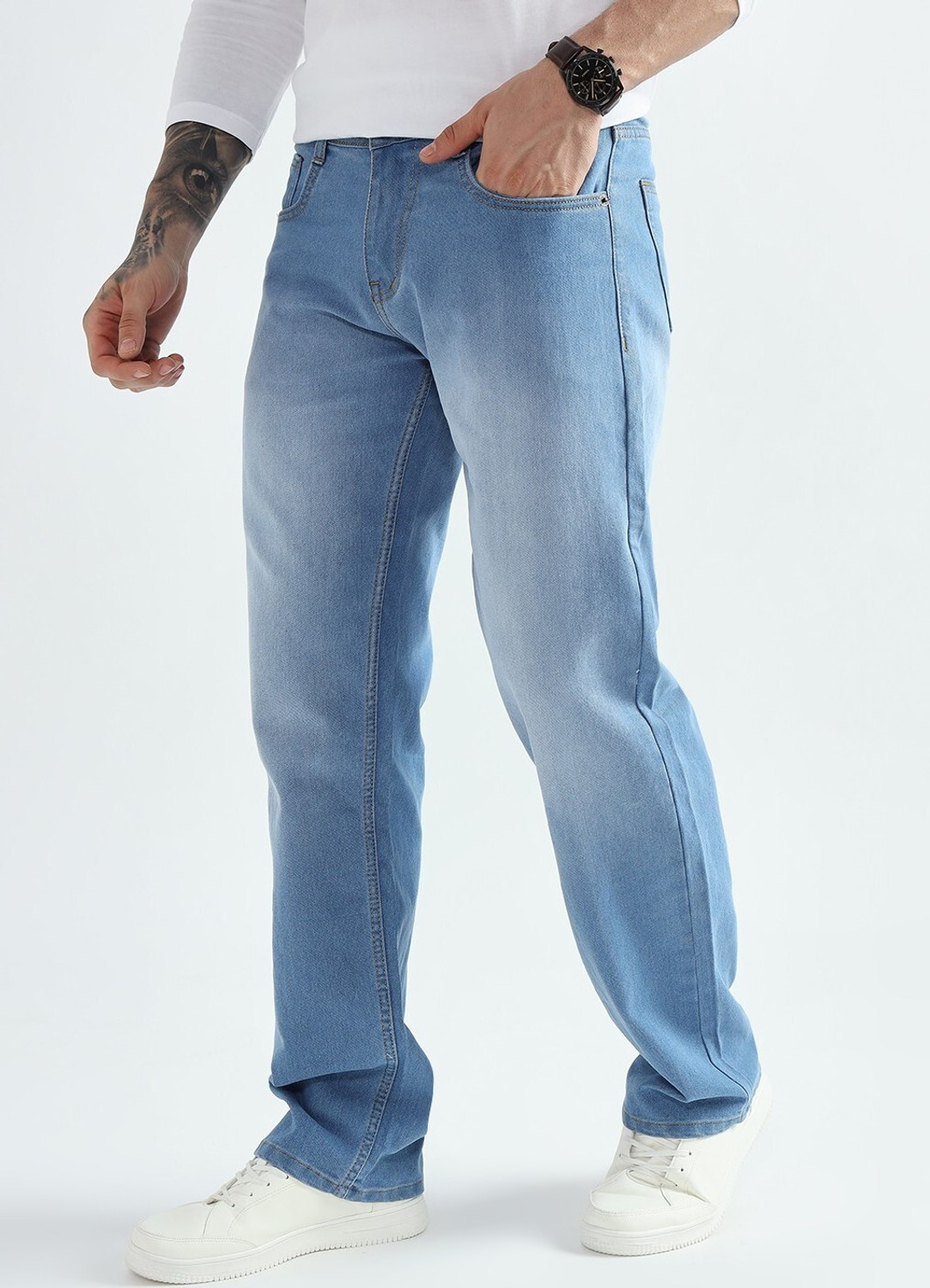 Image of DENIM LOOK Loose Fit Men Blue Jeans