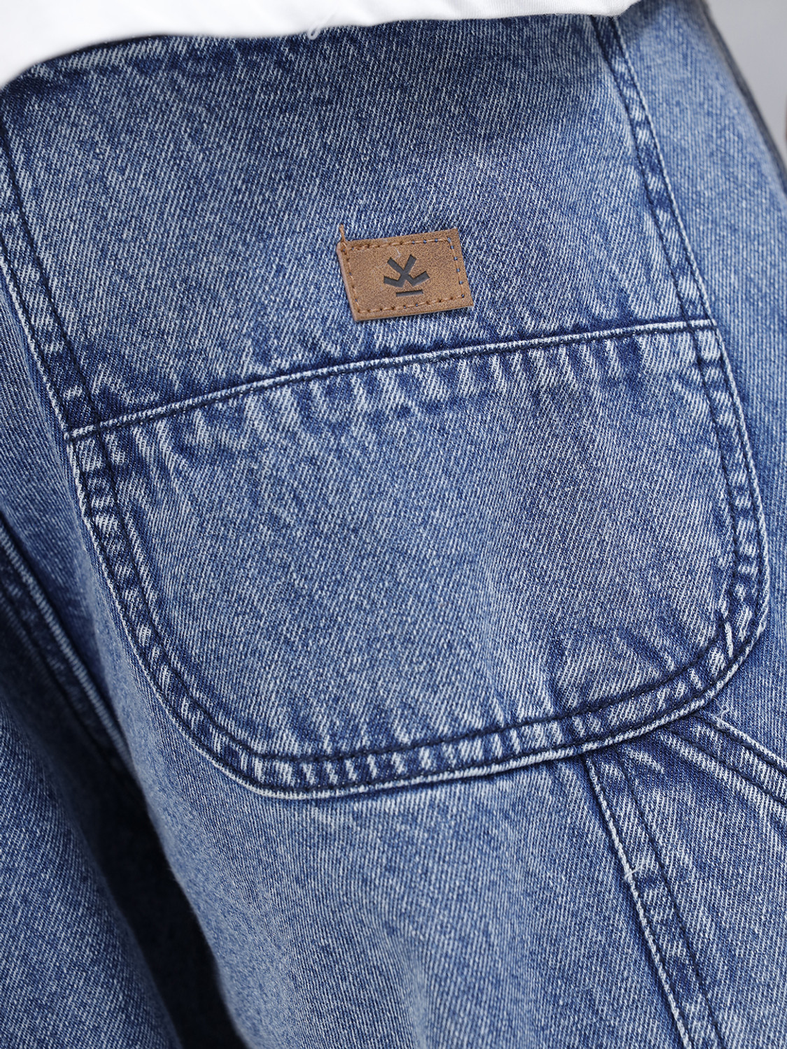 Image of WROGN Loose Fit Men Blue Jeans