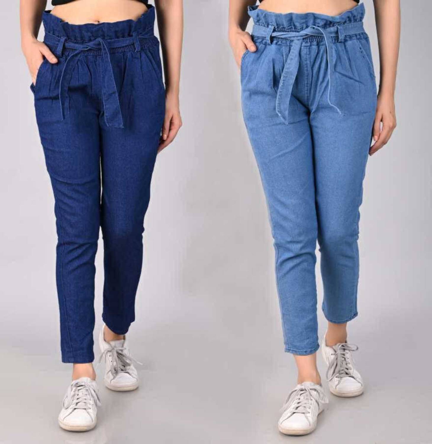 4M SALES Tapered Fit Women Blue Jeans