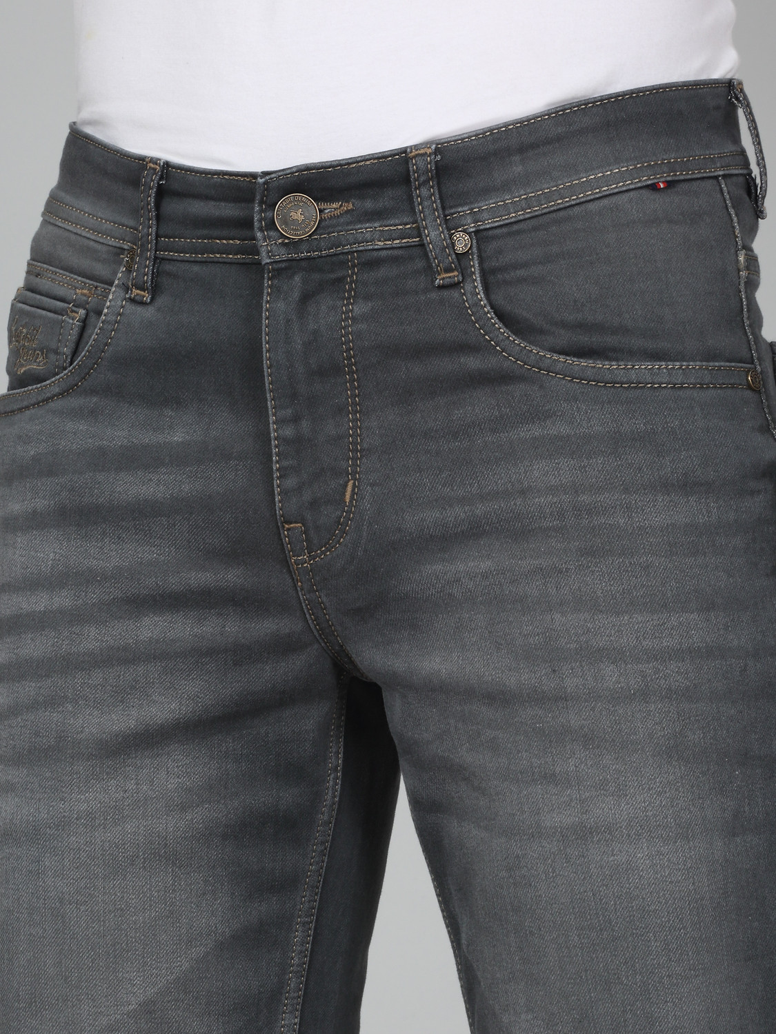 Image of CANTABIL Slim Men Grey Jeans