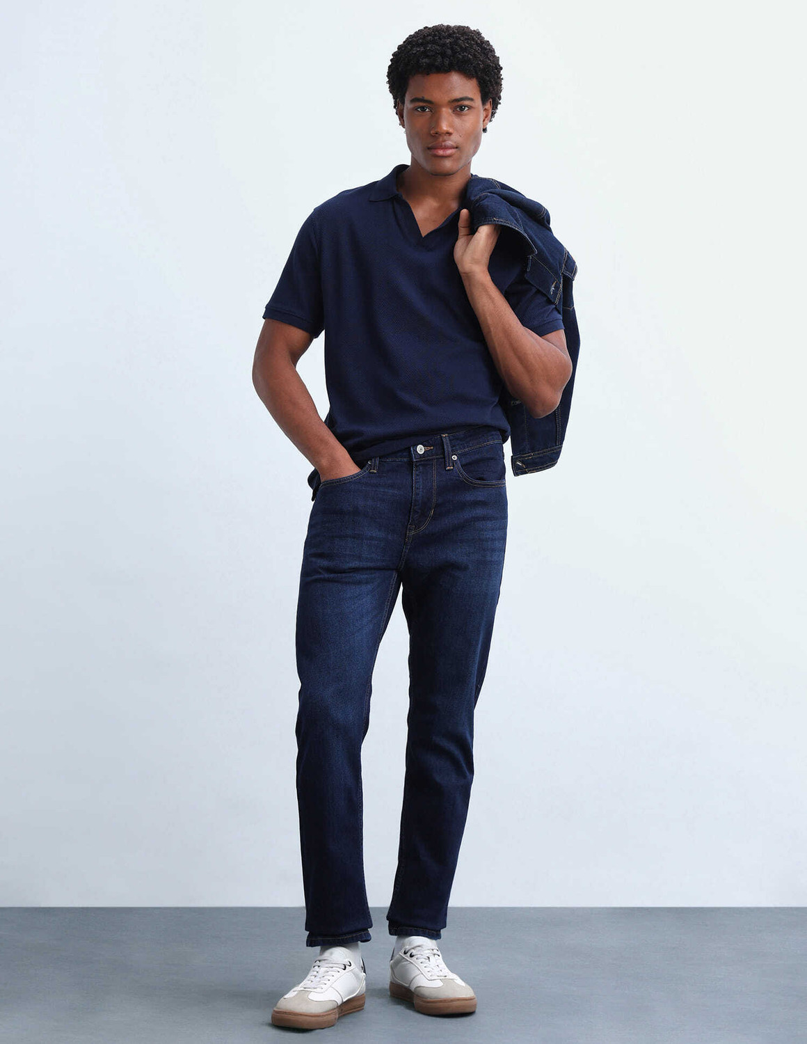Image of FLYING MACHINE Slim Men Blue Jeans