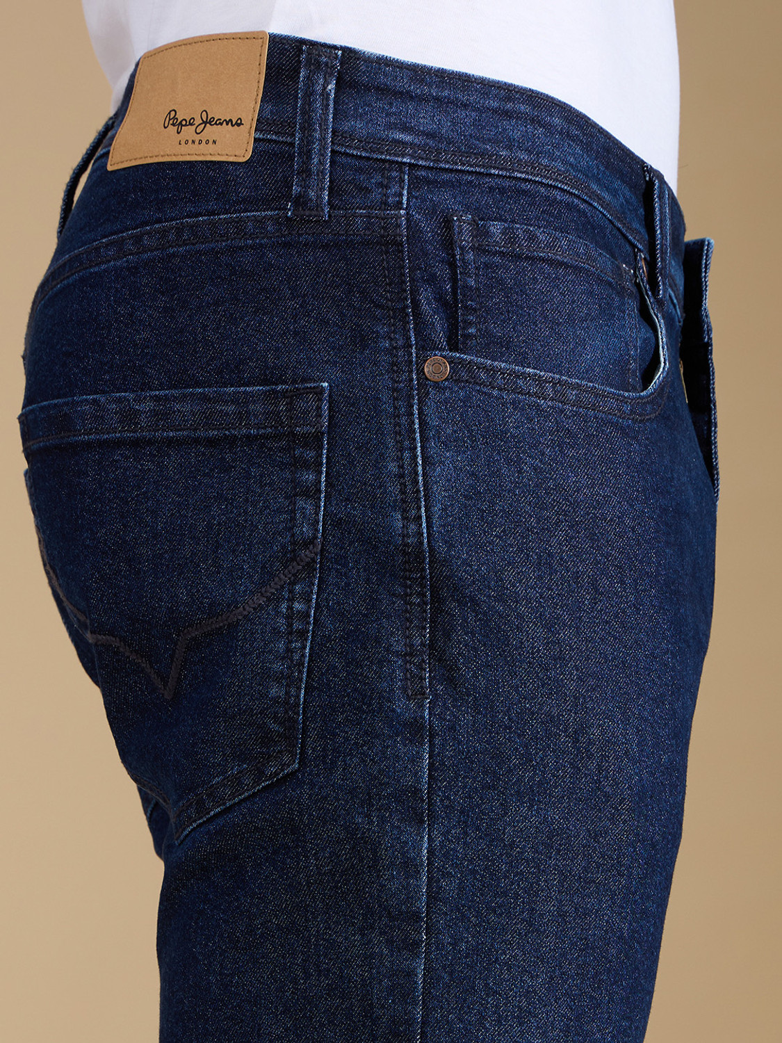 Image of Pepe Jeans Straight Fit Men Dark Blue Jeans