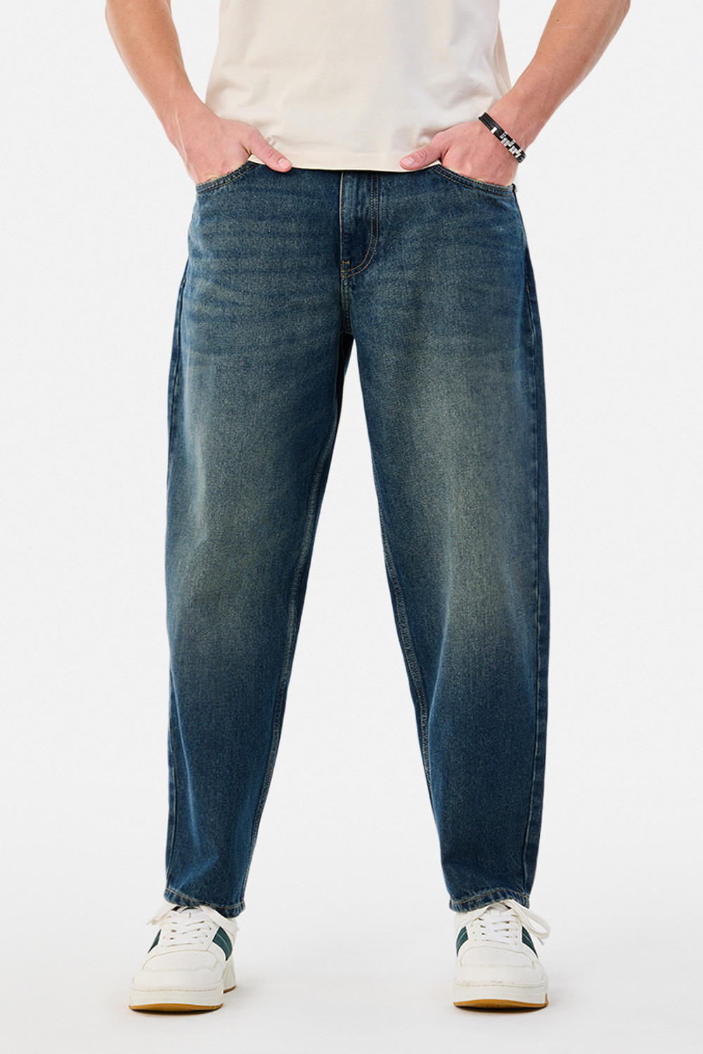 Image of Snitch Relaxed Fit Men Blue Jeans